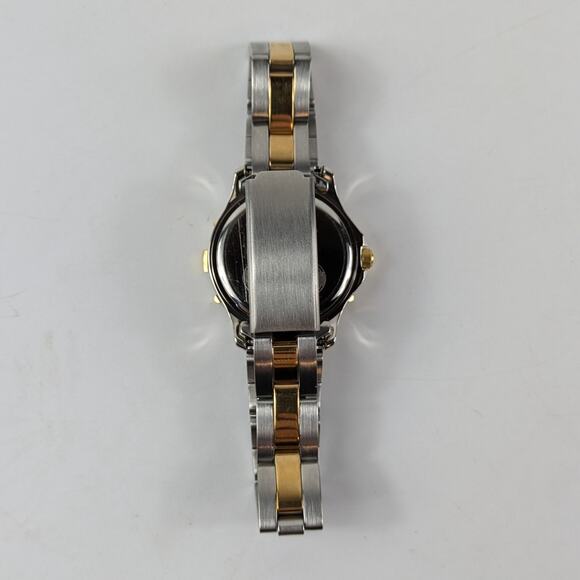 Fossil AM-2956 Womens Wrist Watch 1994 Green Silver NEEDS BATTERY Authentic Case - Picture 5 of 15